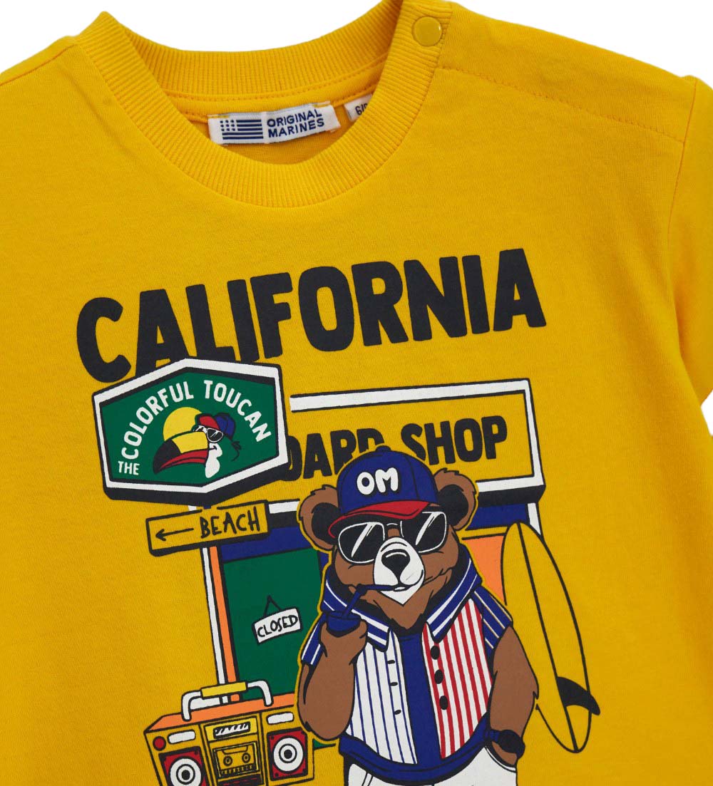 Boys' Printed T-shirt in Yellow - 12 - 18 M | Original Marines UAE