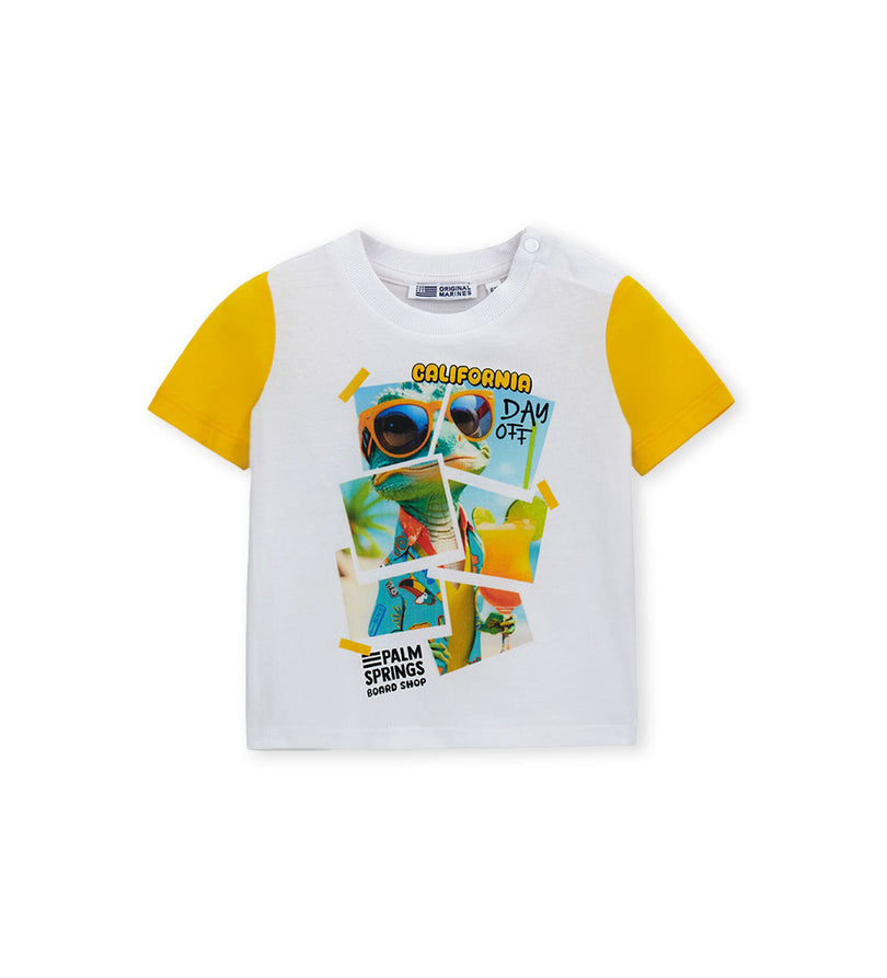 Boys' Printed T-shirt in Blue - 9 - 12 M | Original Marines UAE