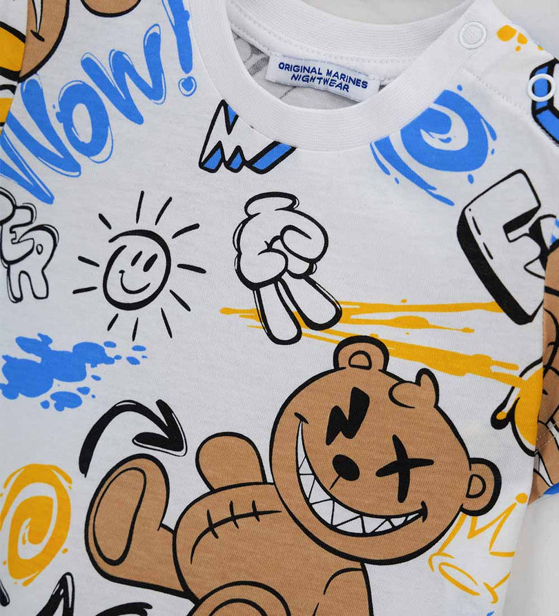 Boy - Printed Short cotton pajamas