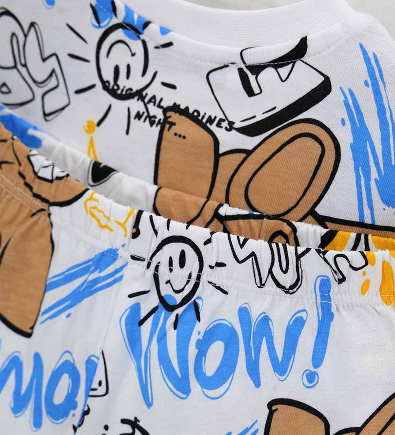 Boy - Printed Short cotton pajamas