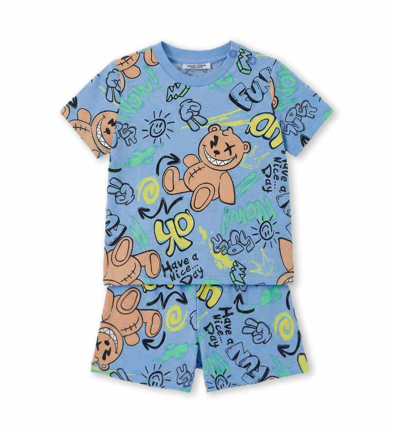 Boy - Printed Short cotton pajamas