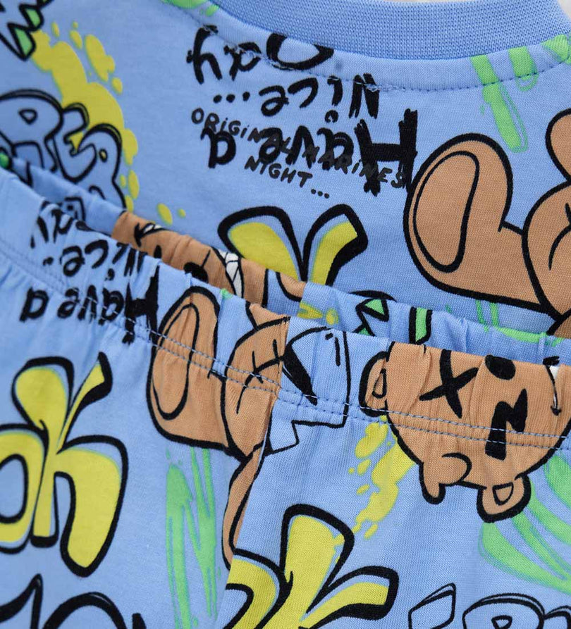 Boy - Printed Short cotton pajamas