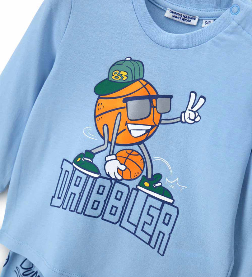 Boys' Long cotton pajamas in Blue - 12 - 18 M | Original Marines UAE