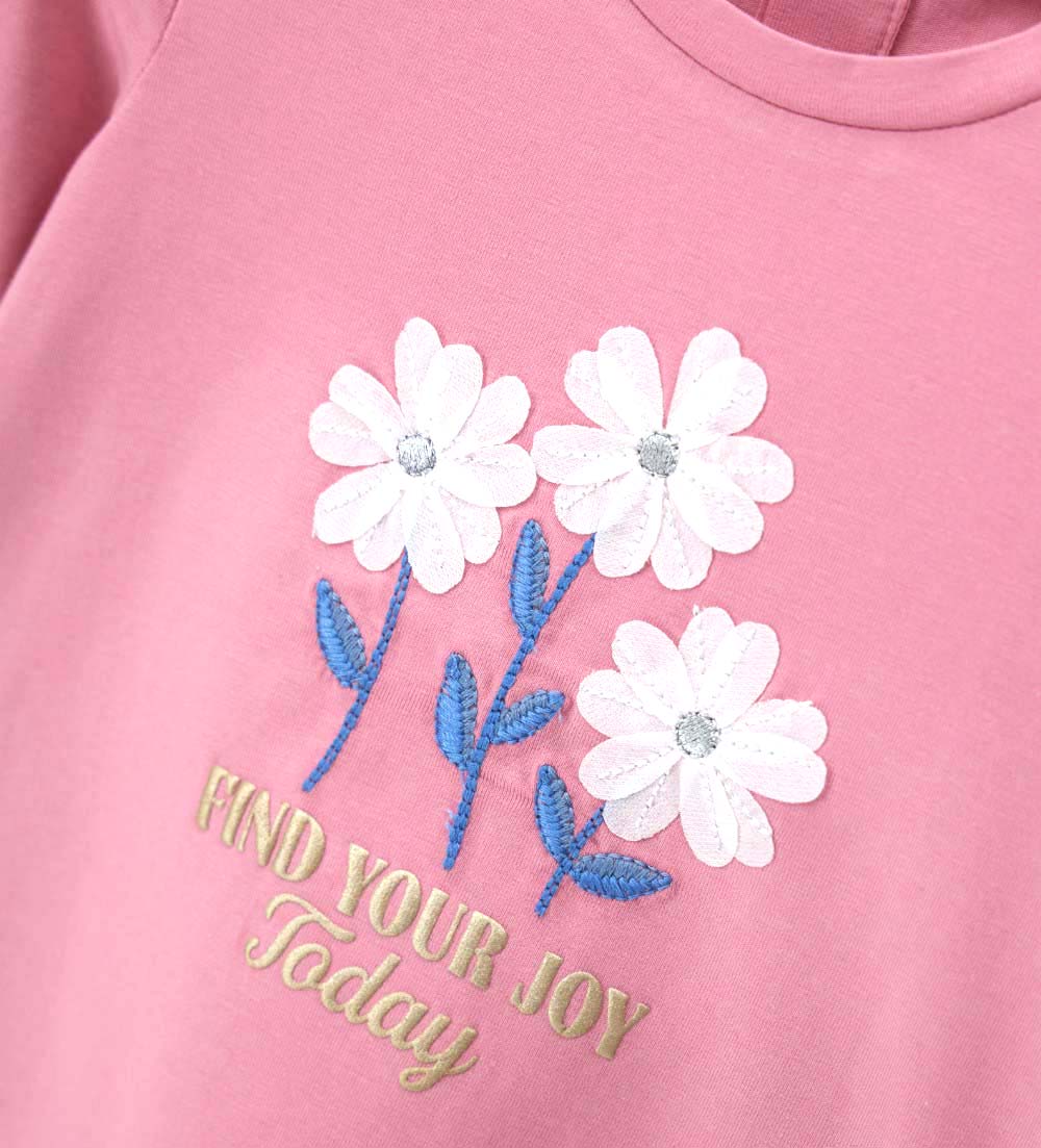 Girl - T-shirt with teddy bear and ruffles 9 - 12 M Beige