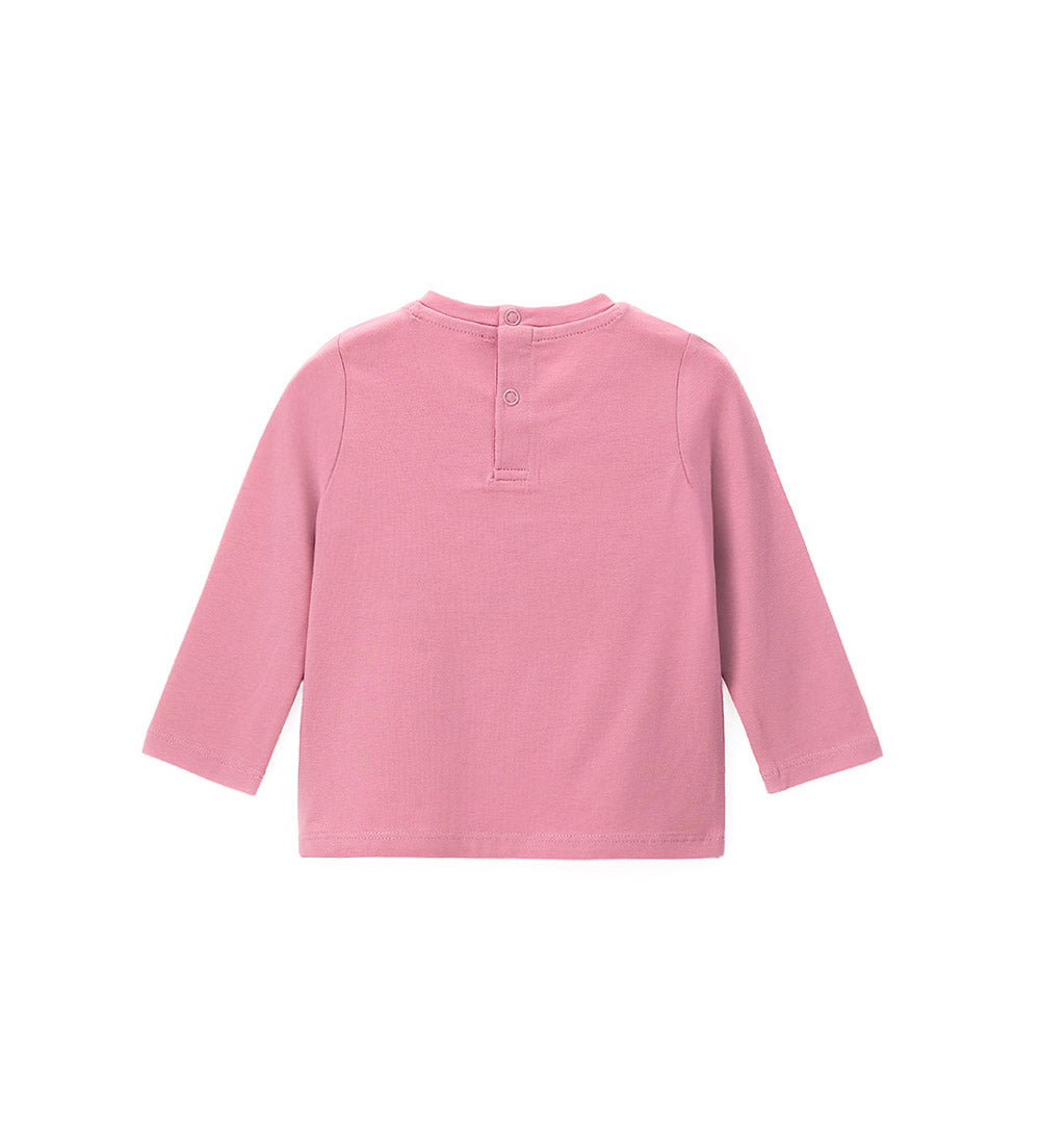 Girl - T-shirt with teddy bear and ruffles 9 - 12 M Beige