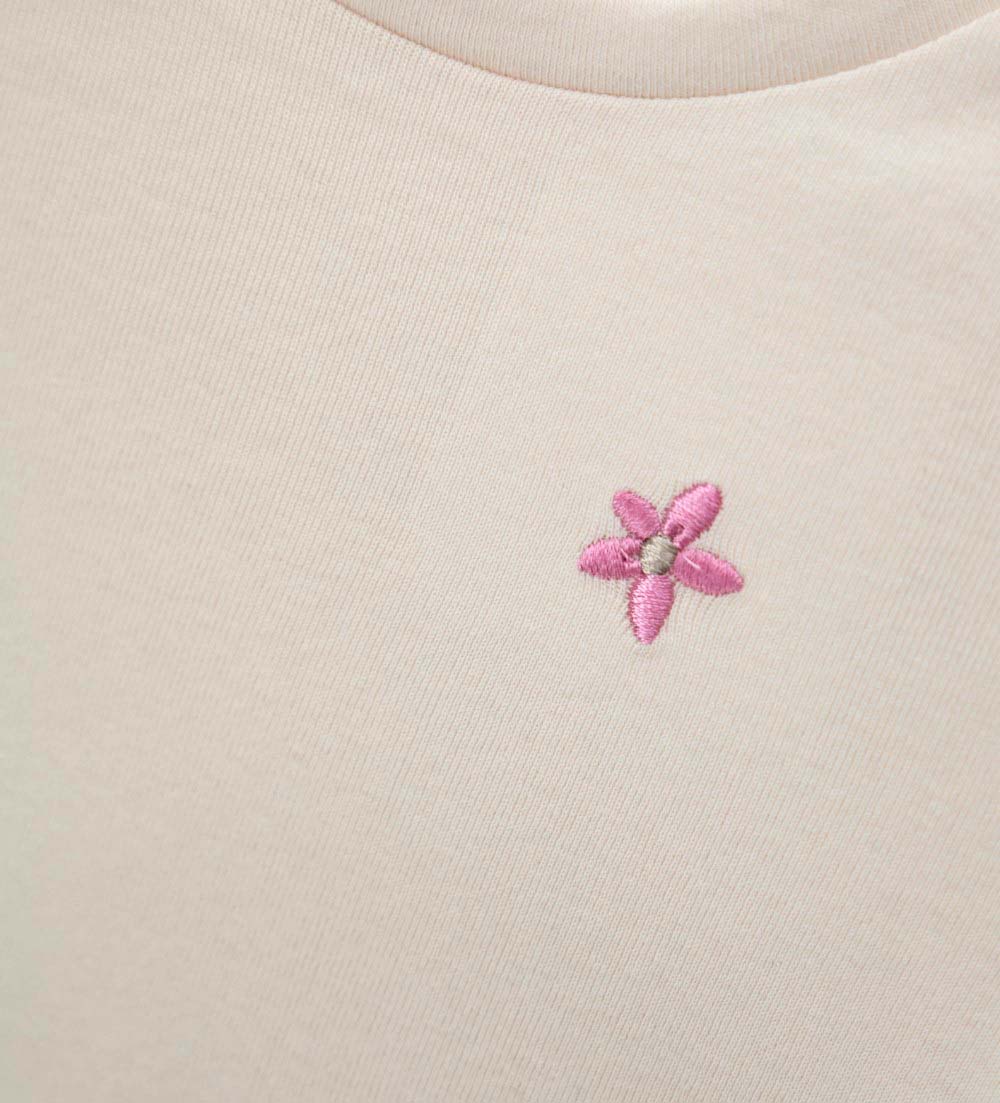 Girl - T-shirt with embroidery  9 - 12 M Beige