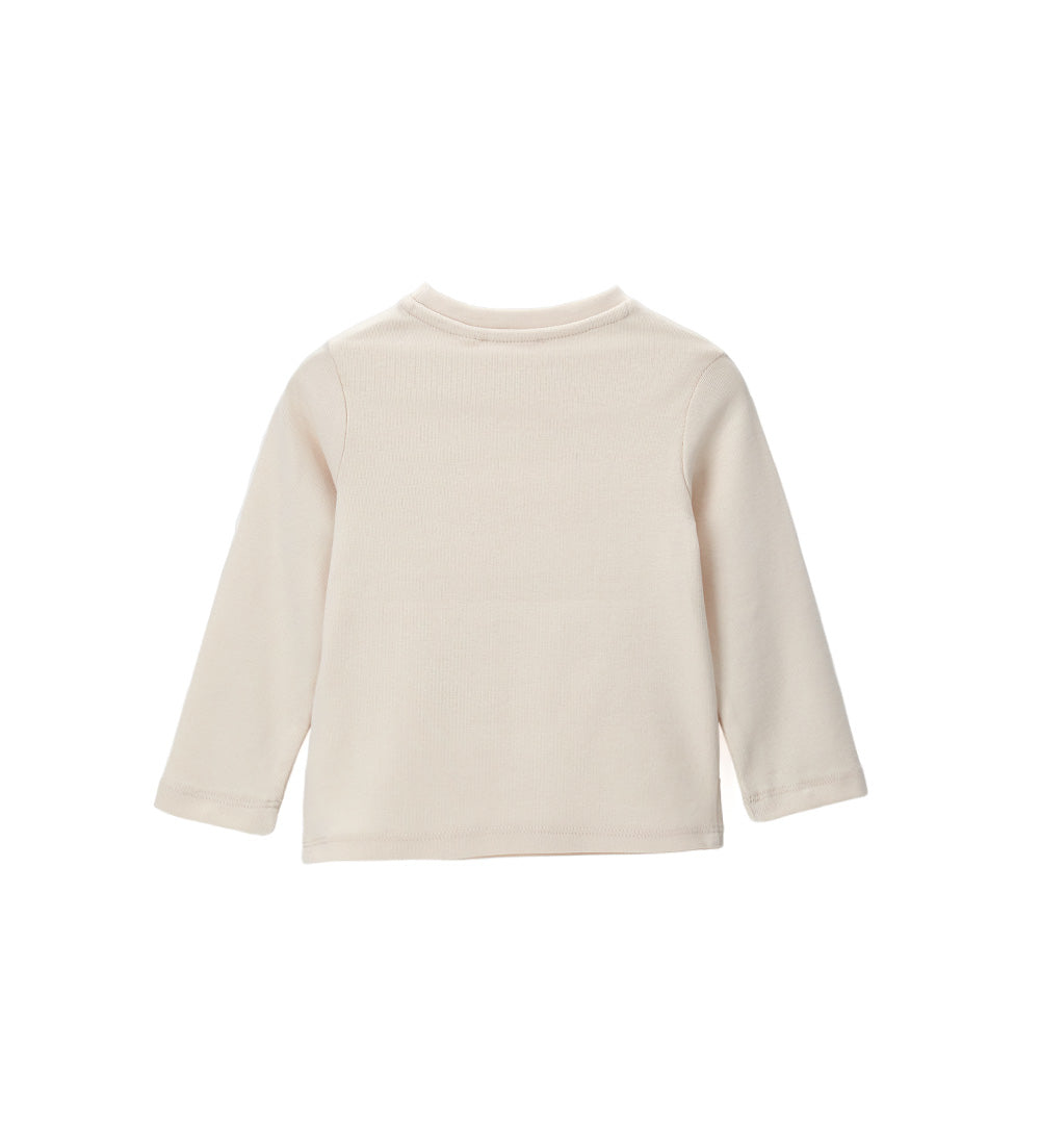 Girl - T-shirt with embroidery  9 - 12 M Beige
