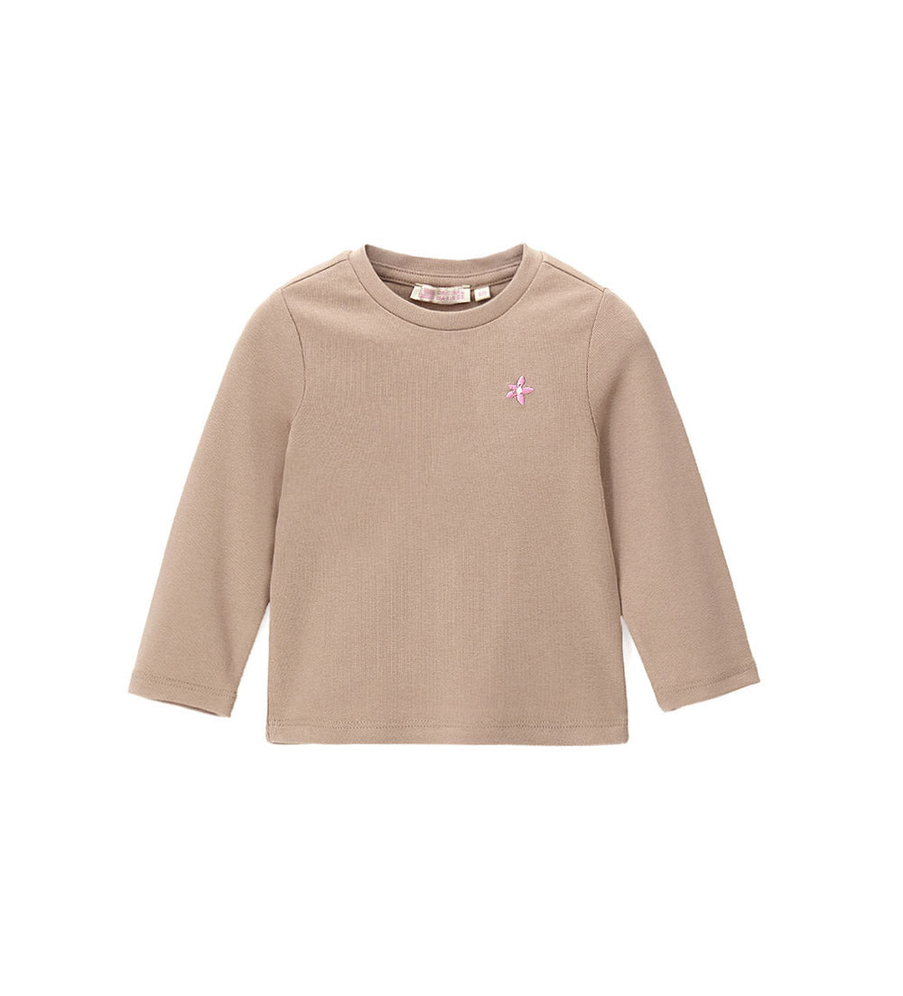 Girl - T-shirt with embroidery  9 - 12 M Beige