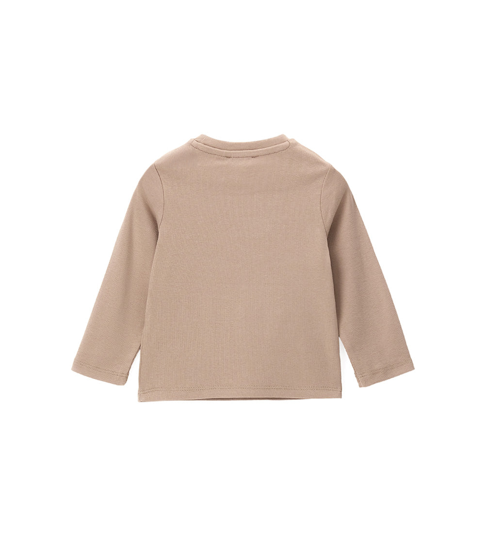Girl - T-shirt with embroidery  9 - 12 M Beige