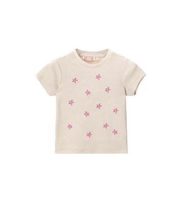 Girl - T-shirt with embroidery 9 - 12 M Beige