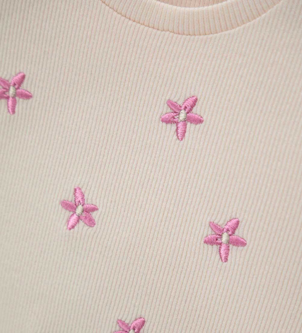 Girl - T-shirt with embroidery 9 - 12 M Beige