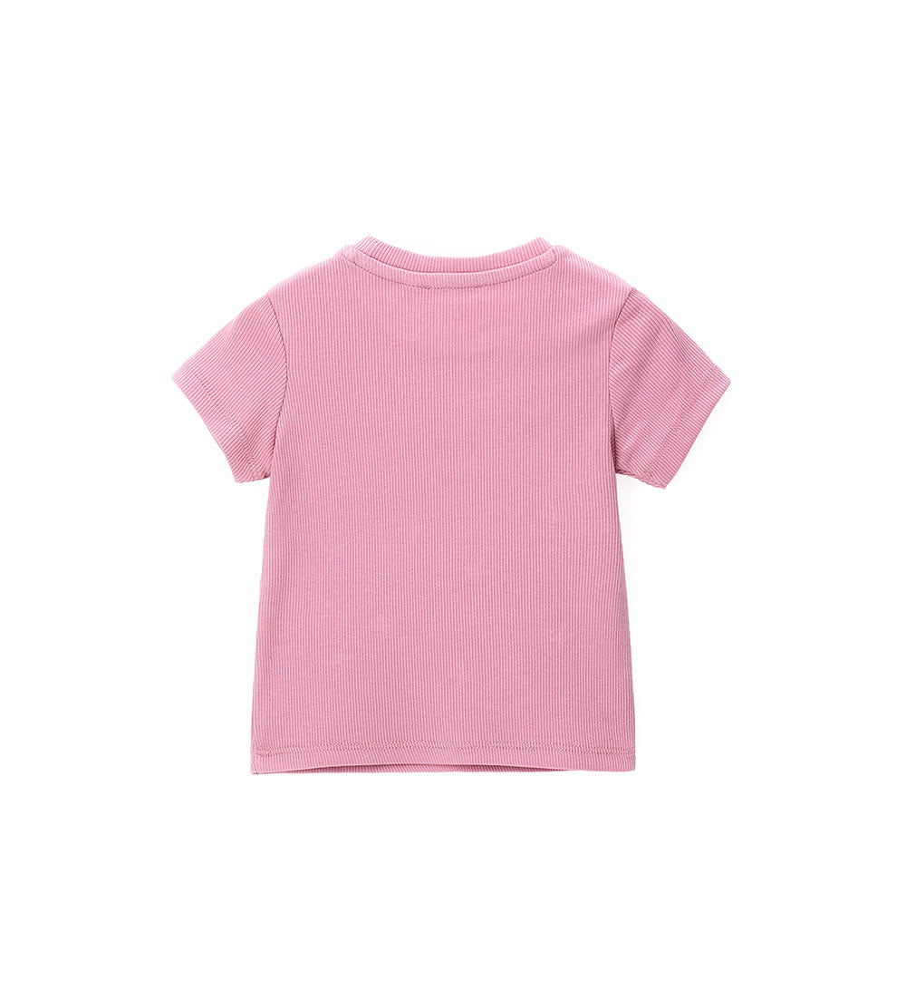Girl - T-shirt with embroidery 9 - 12 M Beige