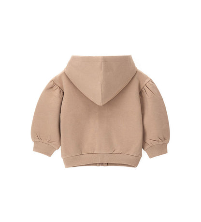 Girl - Sweatshirt jacket with embroidery 9 - 12 M Beige