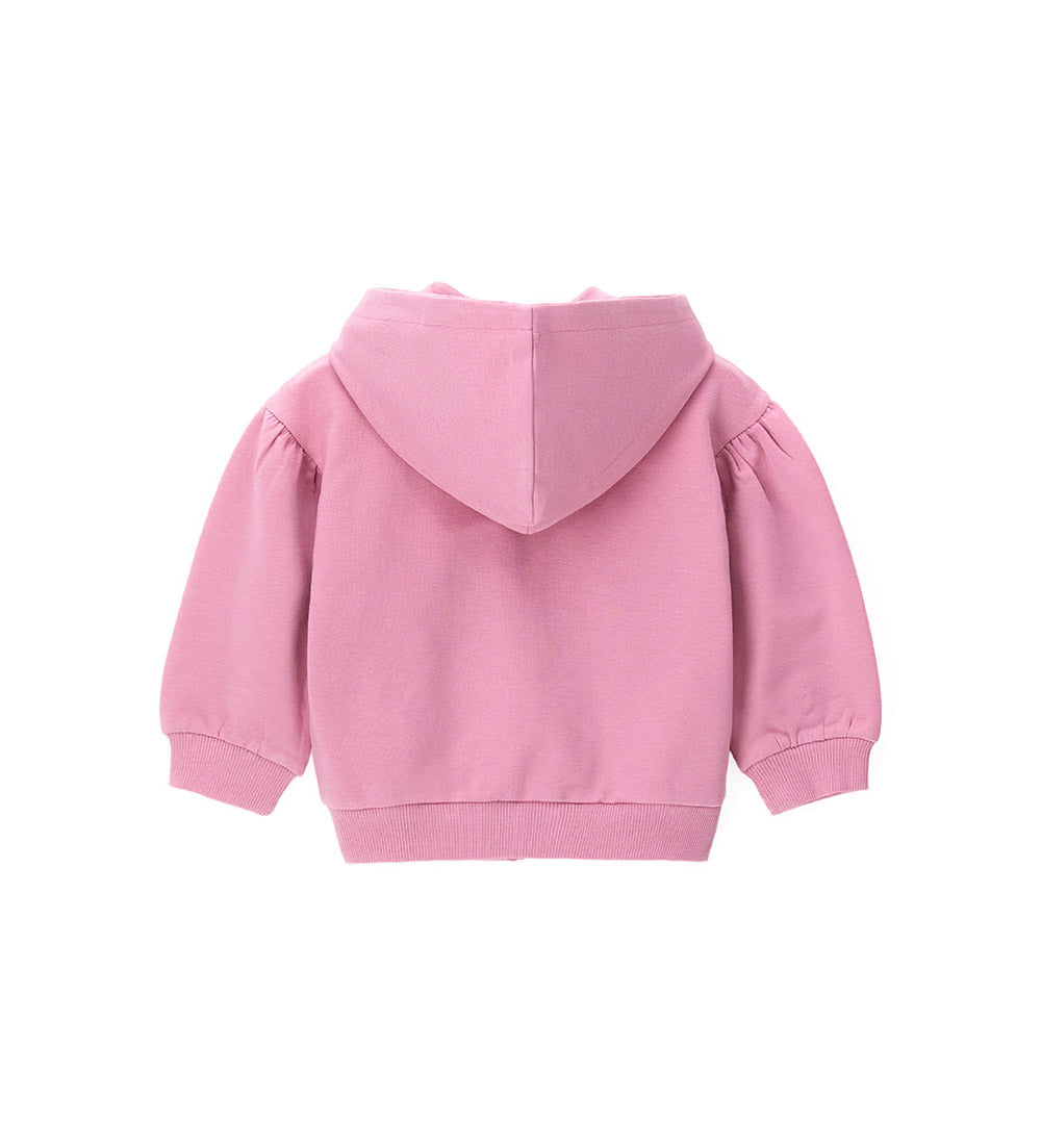 Girl - Sweatshirt jacket with embroidery 9 - 12 M Beige