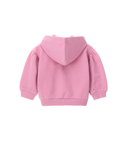 Girl - Sweatshirt jacket with embroidery 9 - 12 M Beige