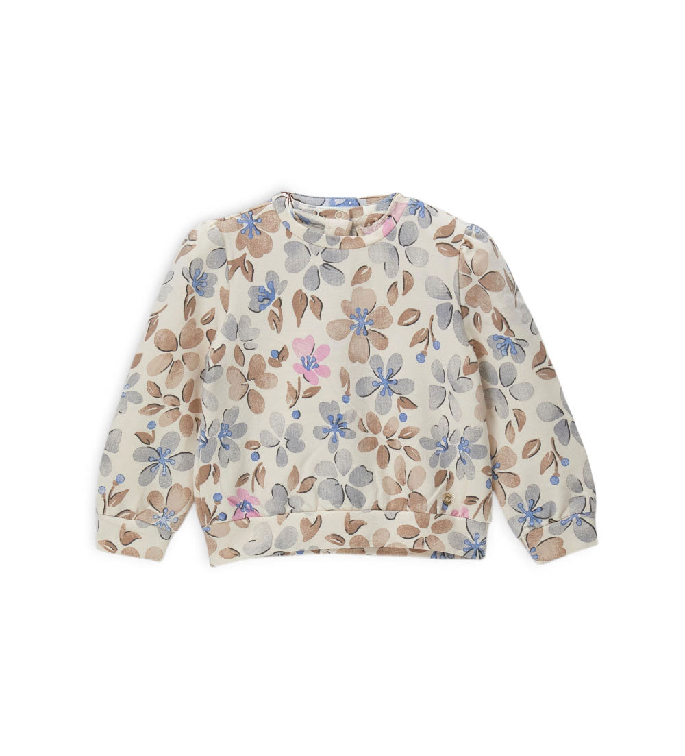 Girl - Allover printed sweatshirt 9 - 12 M Beige