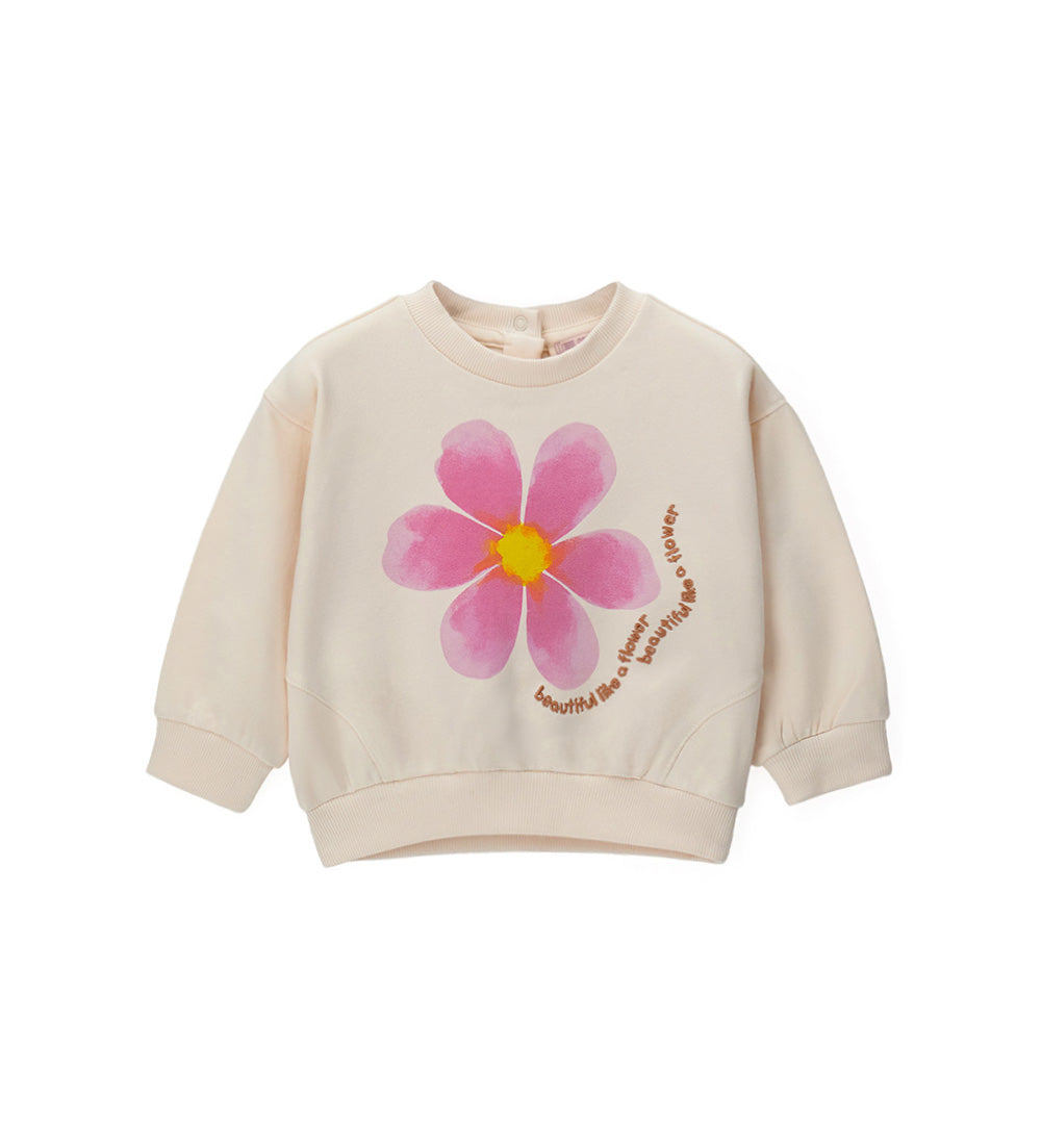 Girl - Crewneck sweatshirt 9 - 12 M Beige