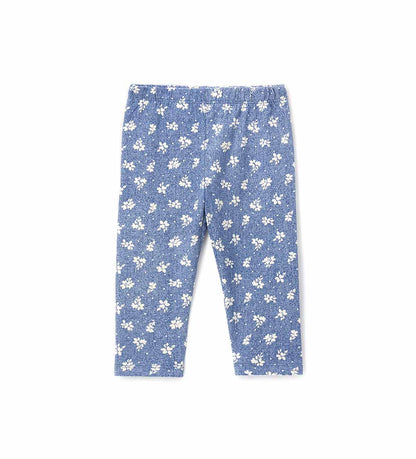Girl - Denim-Effect leggings 9 - 12 M Blue