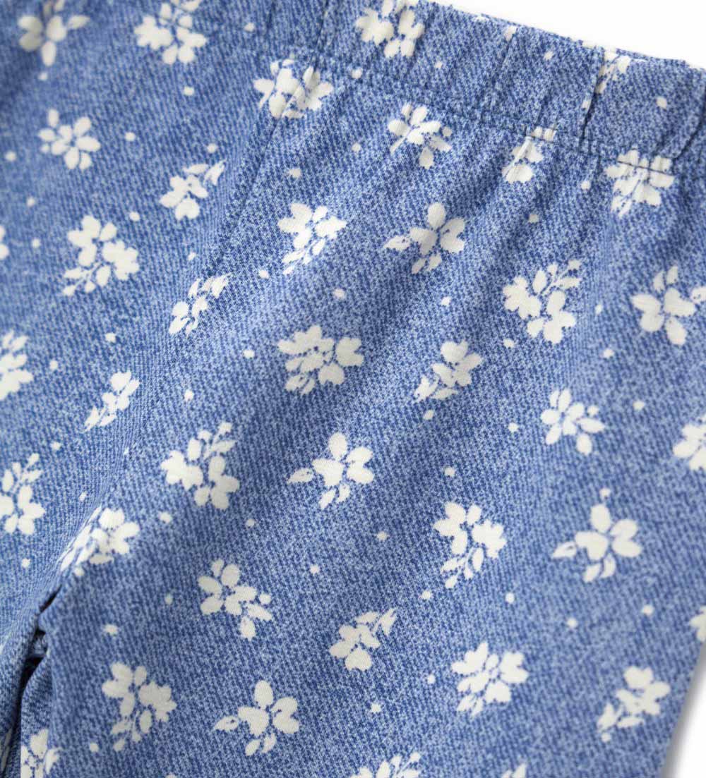 Girl - Denim-Effect leggings 9 - 12 M Blue