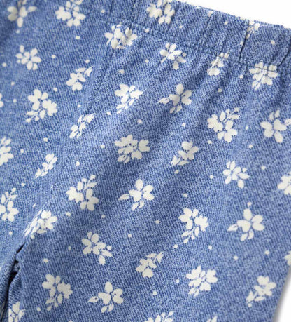 Girl - Denim-Effect leggings 9 - 12 M Blue