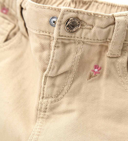 Girl - Floral pants 9 - 12 M Beige