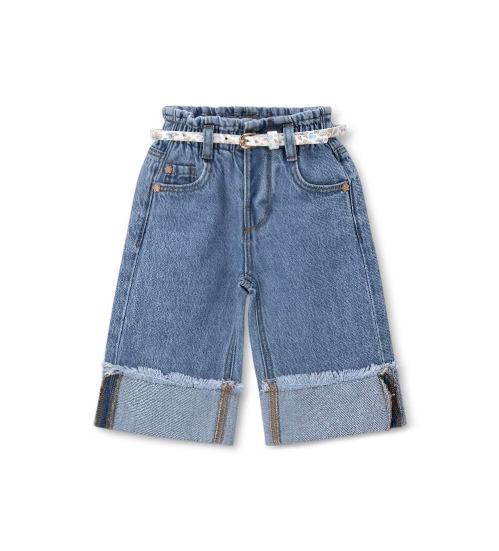 Girl - Jeans with ruffles 9 - 12 M Denim