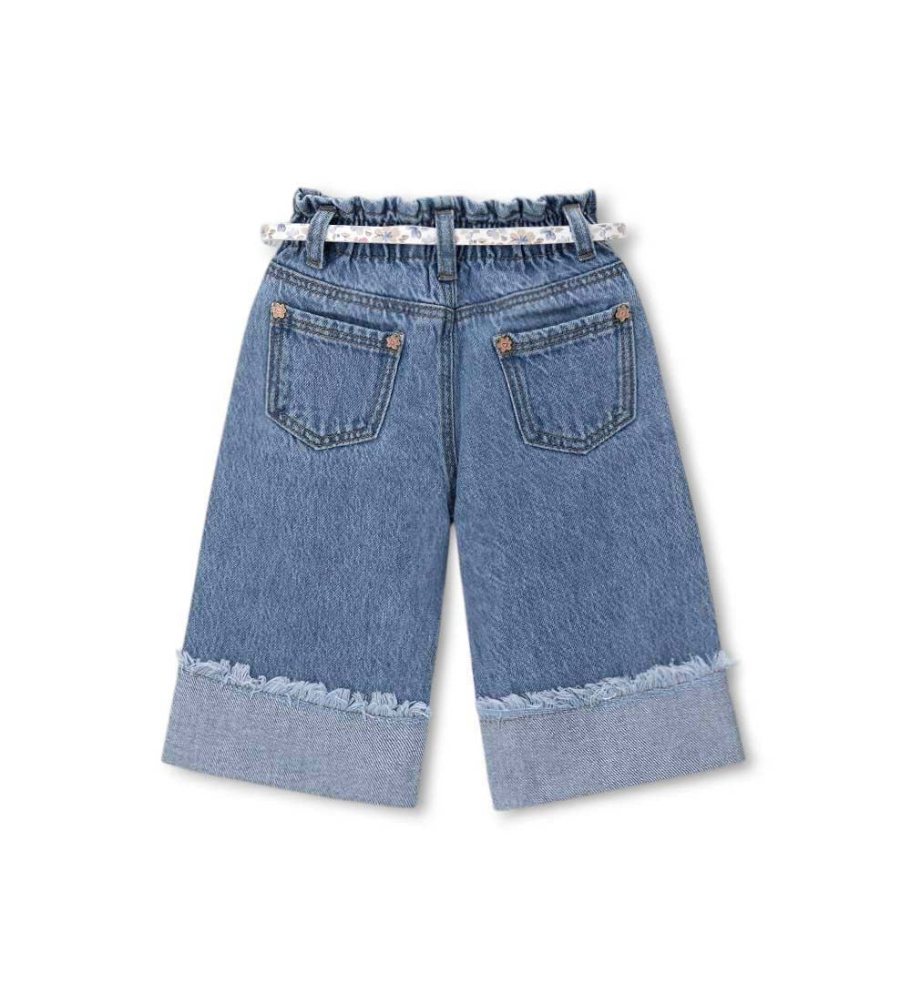 Girl - Jeans with ruffles 9 - 12 M Denim
