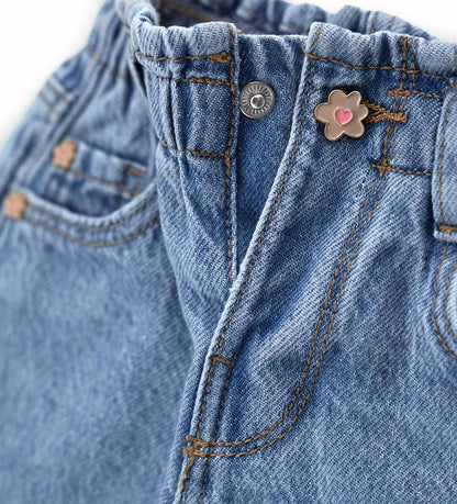 Girl - Jeans with ruffles 9 - 12 M Denim