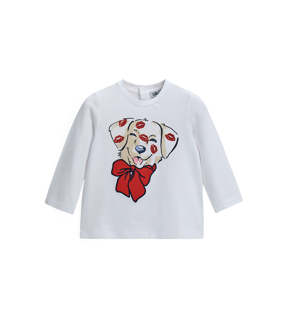 Girl - Glitter T-shirt White 9 - 12 M