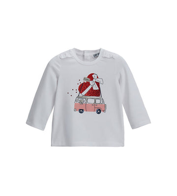 Girl - Ruffle T-shirt White 9 - 12 M