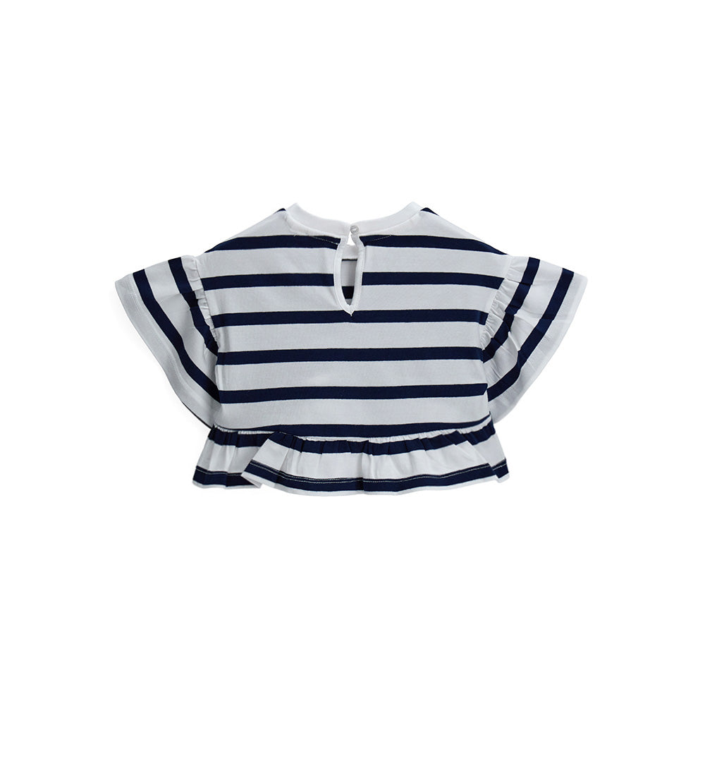 Girl - T-shirt with heart Red 9 - 12 M