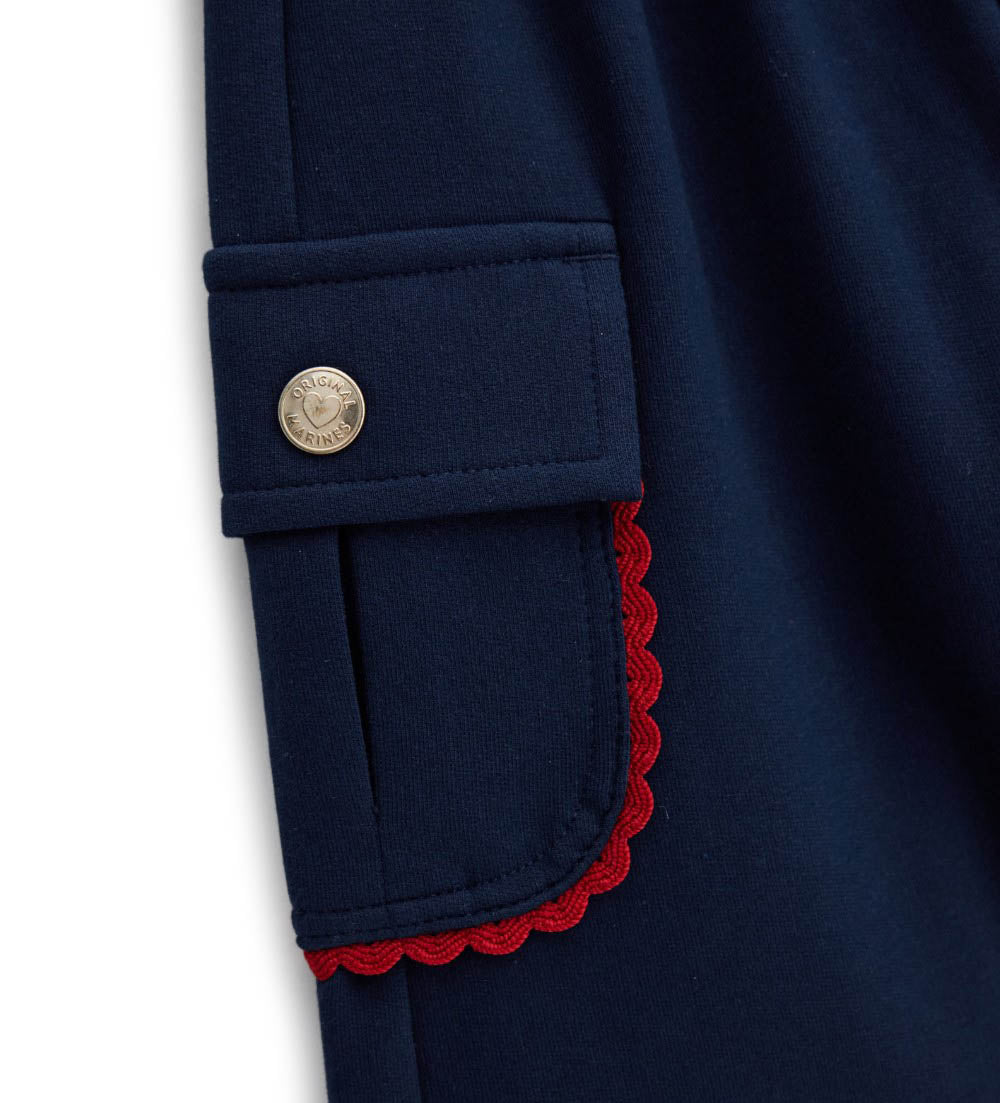Girl - Trousers with trimmings Blue 9 - 12 M