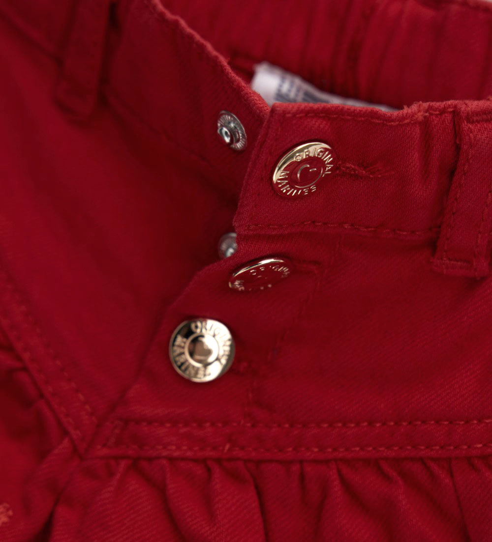 Girl - Cotton bermuda shorts Red 9 - 12 M