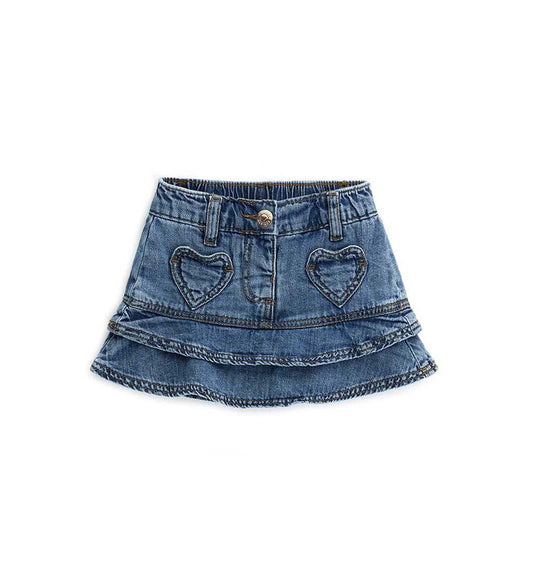 Girl - Denim skirt Denim 9 - 12 M