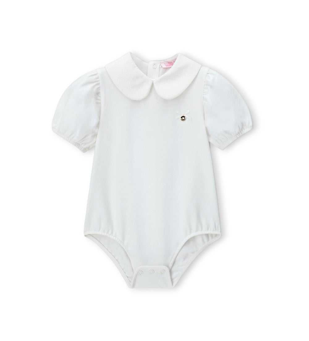 Girl - Bodysuit with Bow 9 - 12 M White