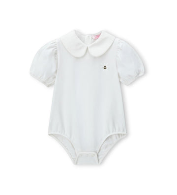 Girl - Bodysuit with Bow 9 - 12 M White