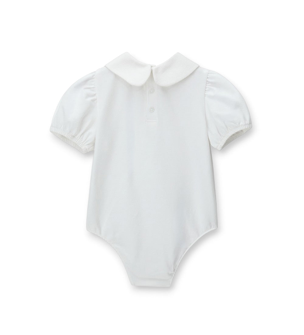 Girl - Bodysuit with Bow 9 - 12 M White