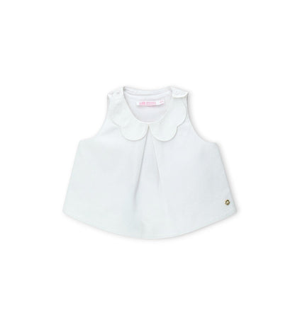 Girl - Armhole blouse 9 - 12 M White