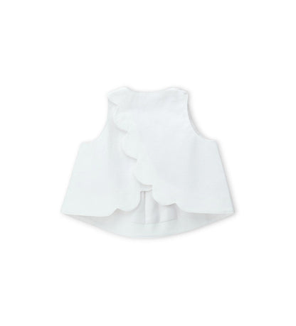 Girl - Armhole blouse 9 - 12 M White