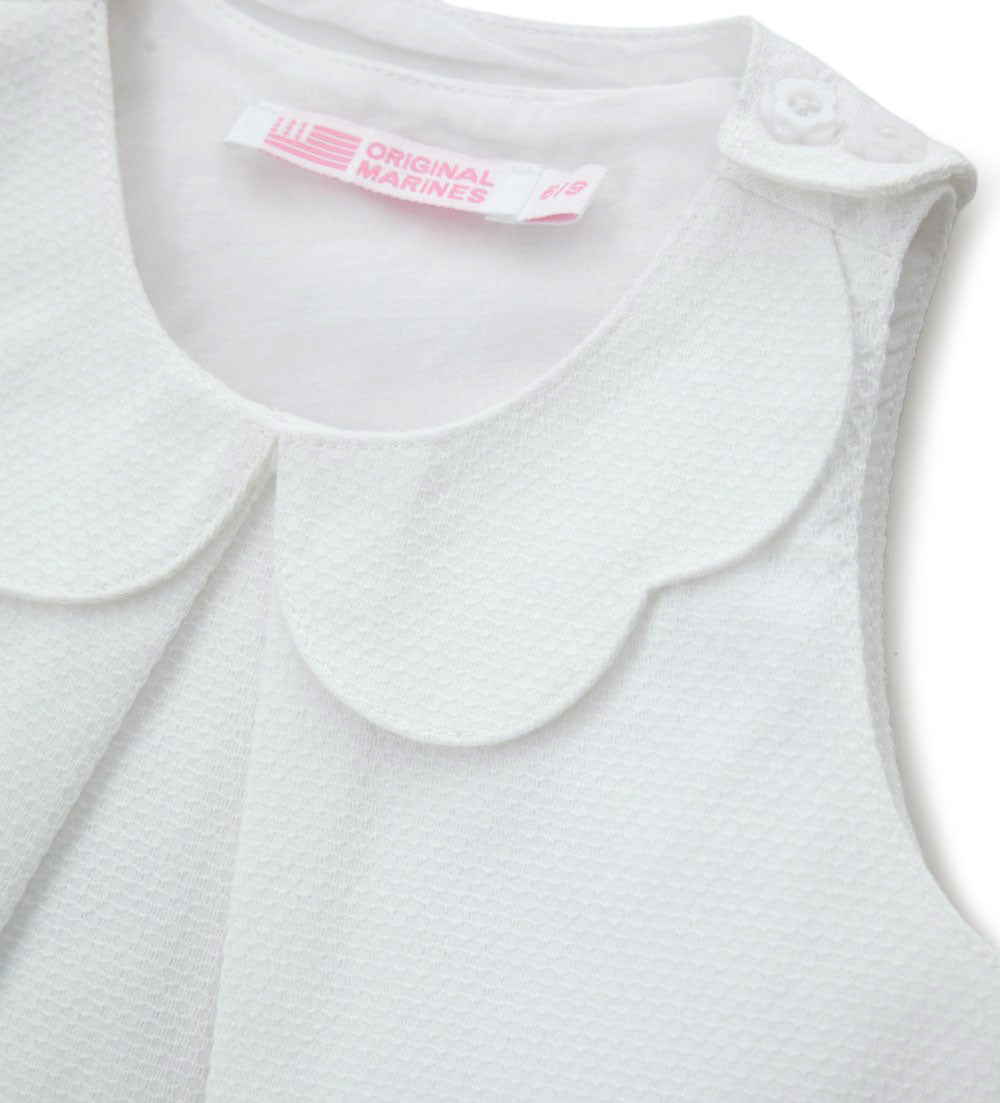 Girl - Armhole blouse 9 - 12 M White