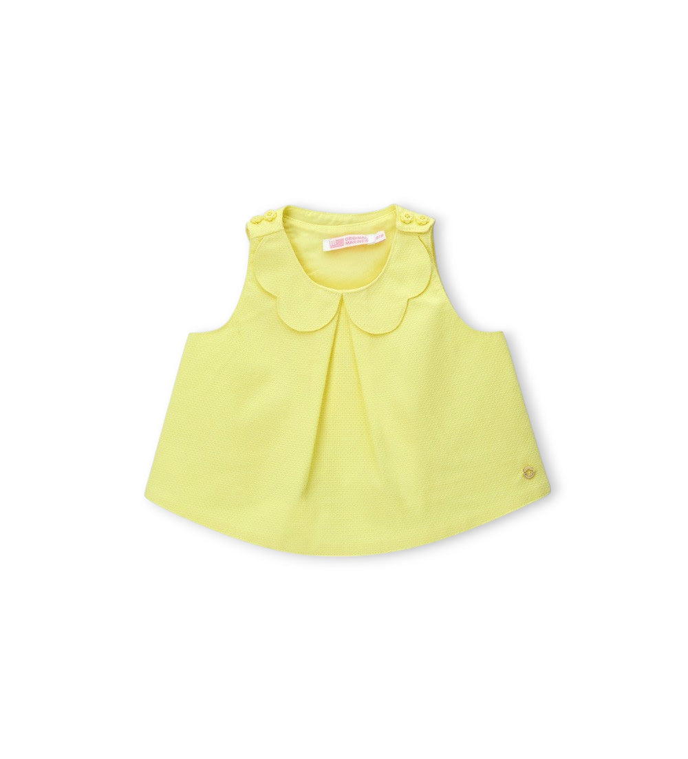 Girl - Armhole blouse 9 - 12 M White