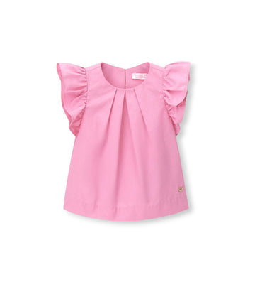 Girl - Ruffled Blouse 9 - 12 M Pink