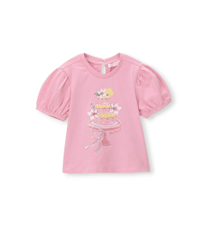 Girl - T-shirt with rhinestones 9 - 12 M Yellow