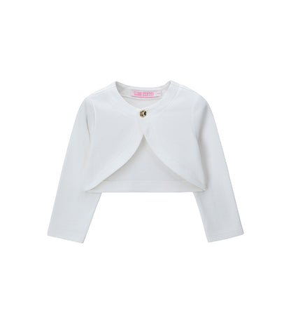 Girl - Interlock Shrug 9 - 12 M White