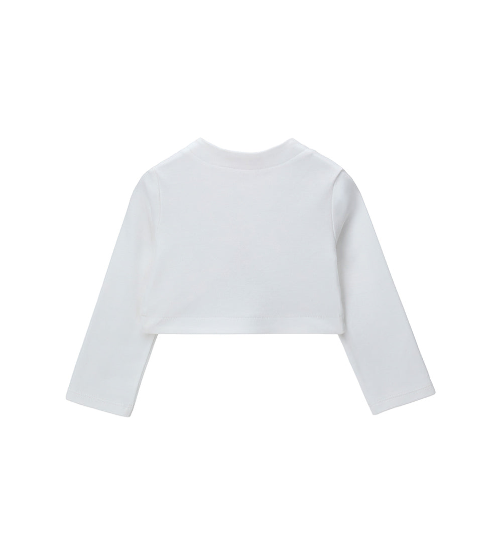 Girl - Interlock Shrug 9 - 12 M White