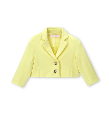 Girl - Milanese stitch jacket 9 - 12 M Yellow