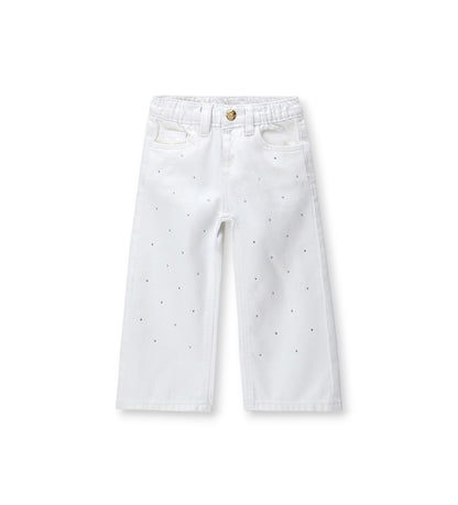 Girl - Wide leg pants 9 - 12 M White