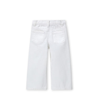 Girl - Wide leg pants 9 - 12 M White