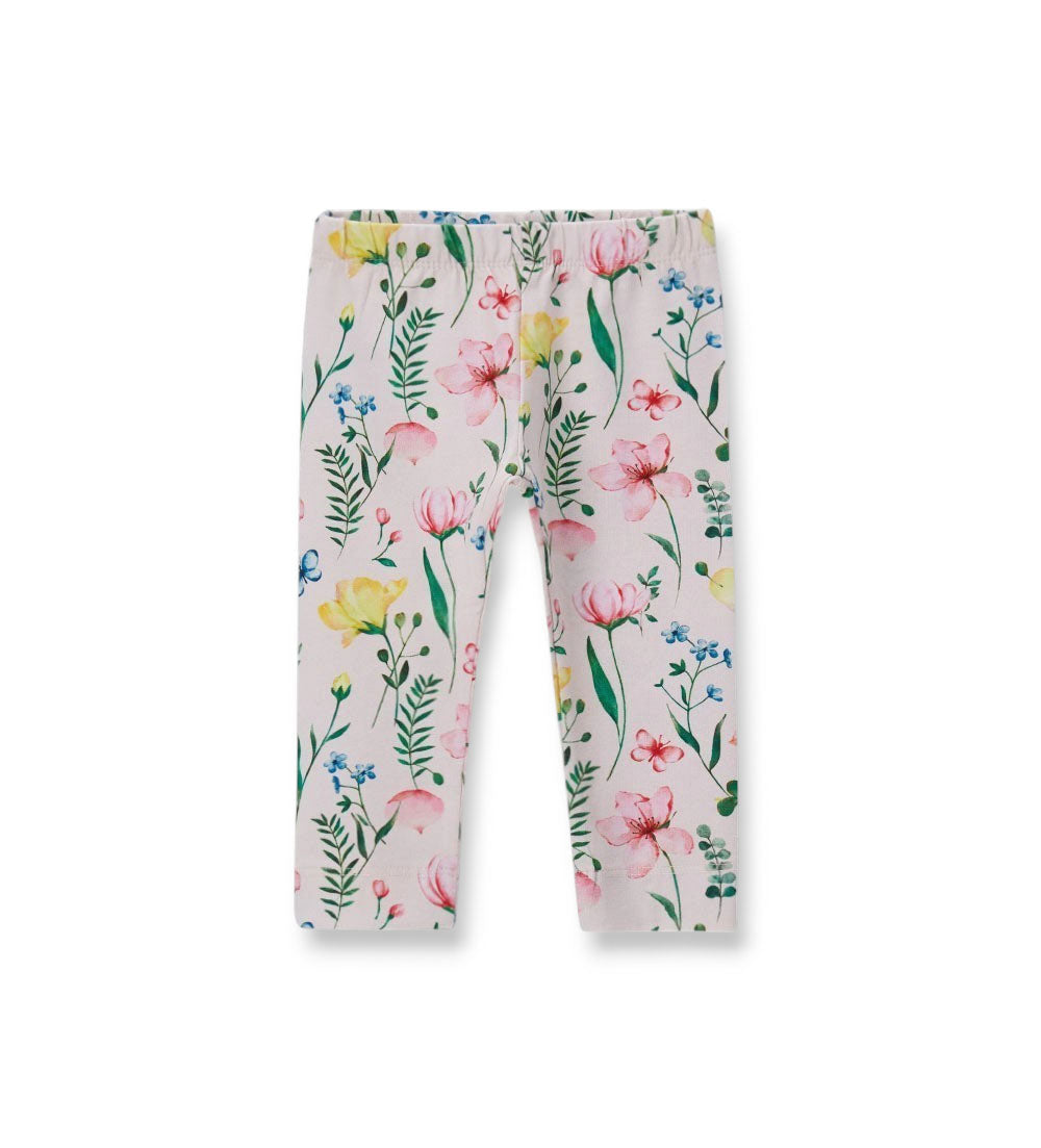 Girl - Printed floral leggings 9 - 12 M Pink