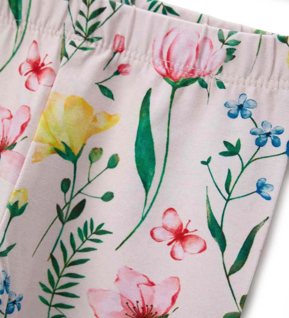 Girl - Printed floral leggings 9 - 12 M Pink